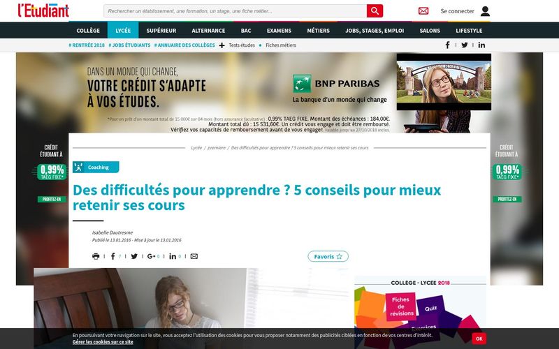 5 conseils pour mieux retenir ses cours : L'Etudiant